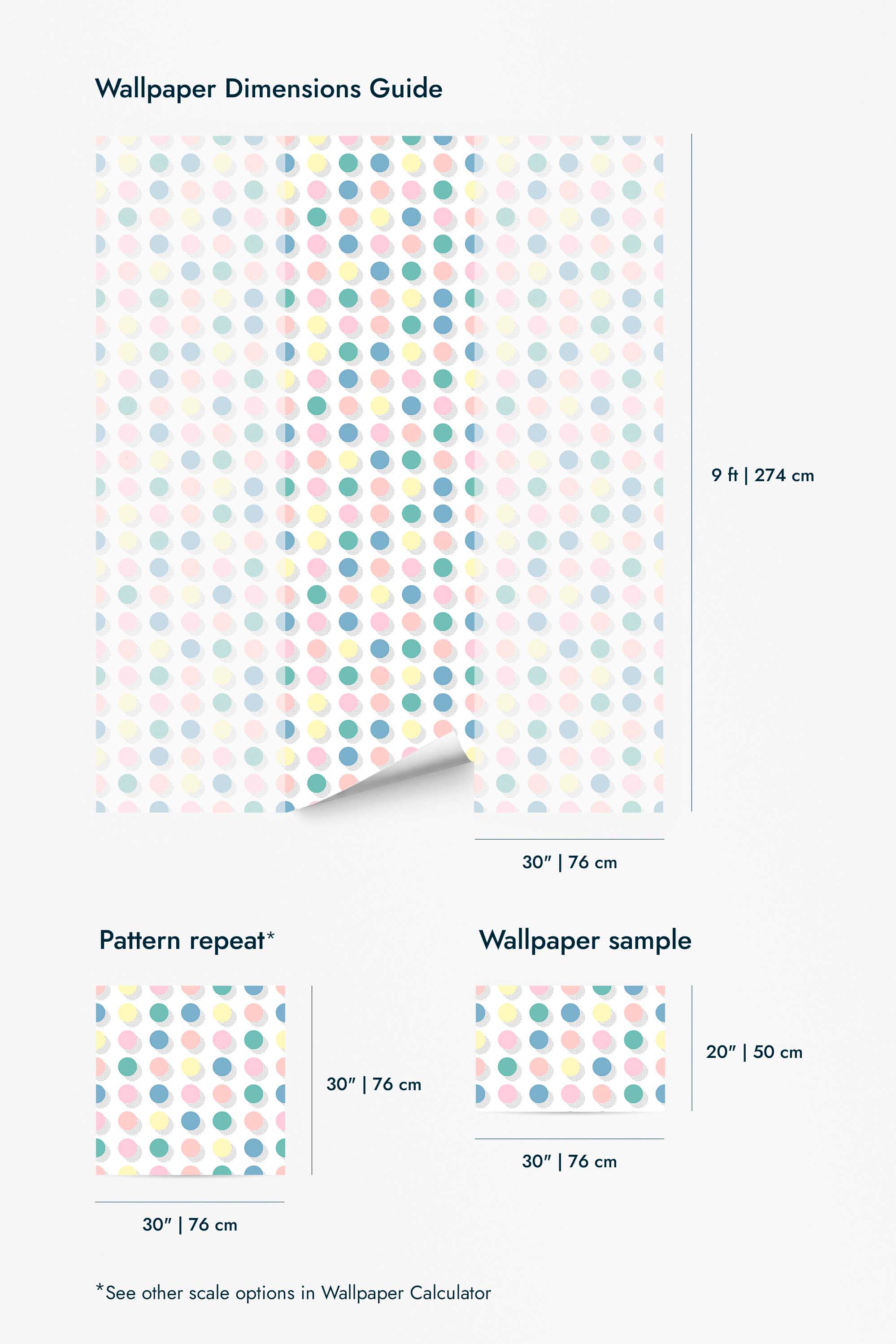 Retro pastel dots Wallpaper