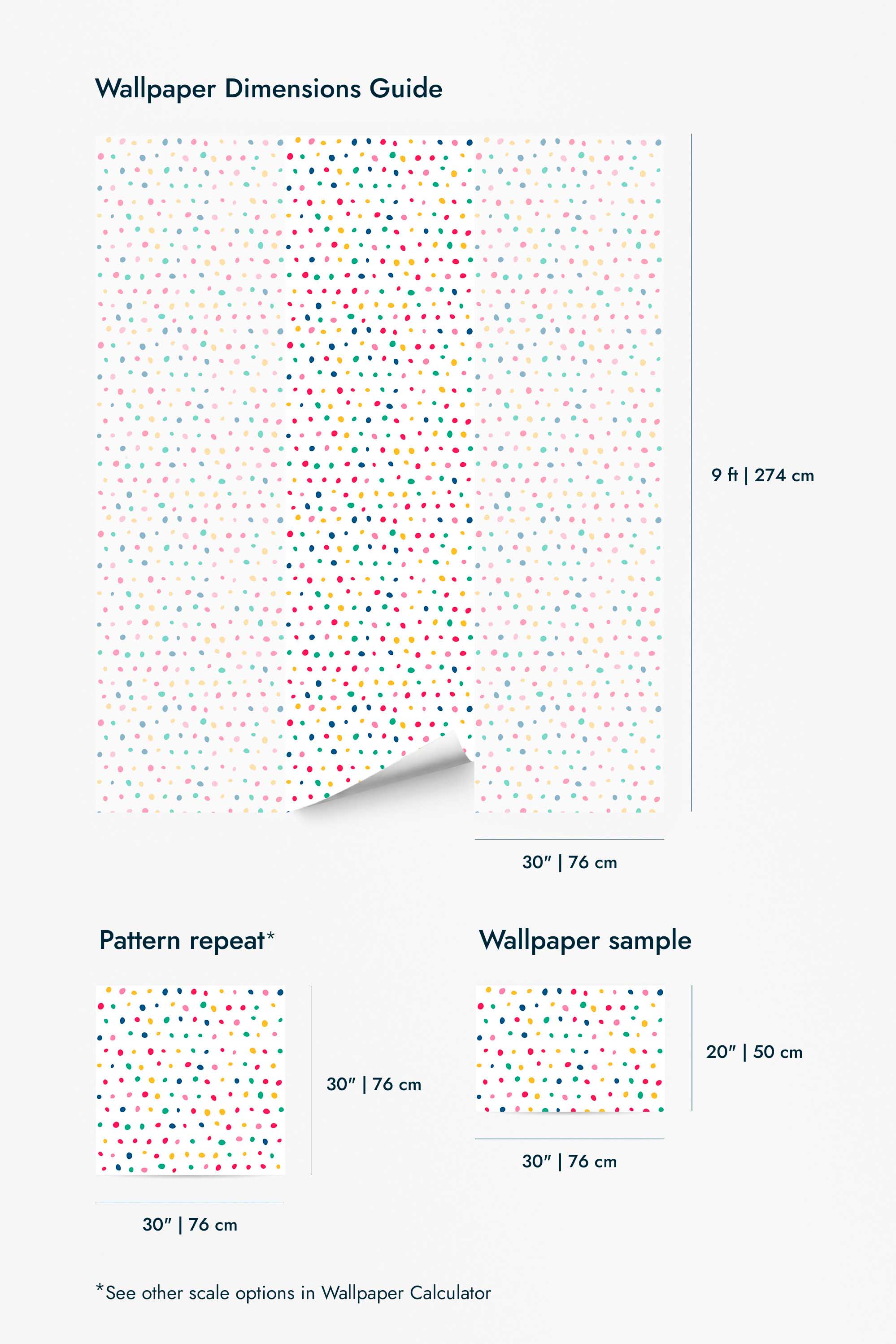 Colorful polka dot Wallpaper