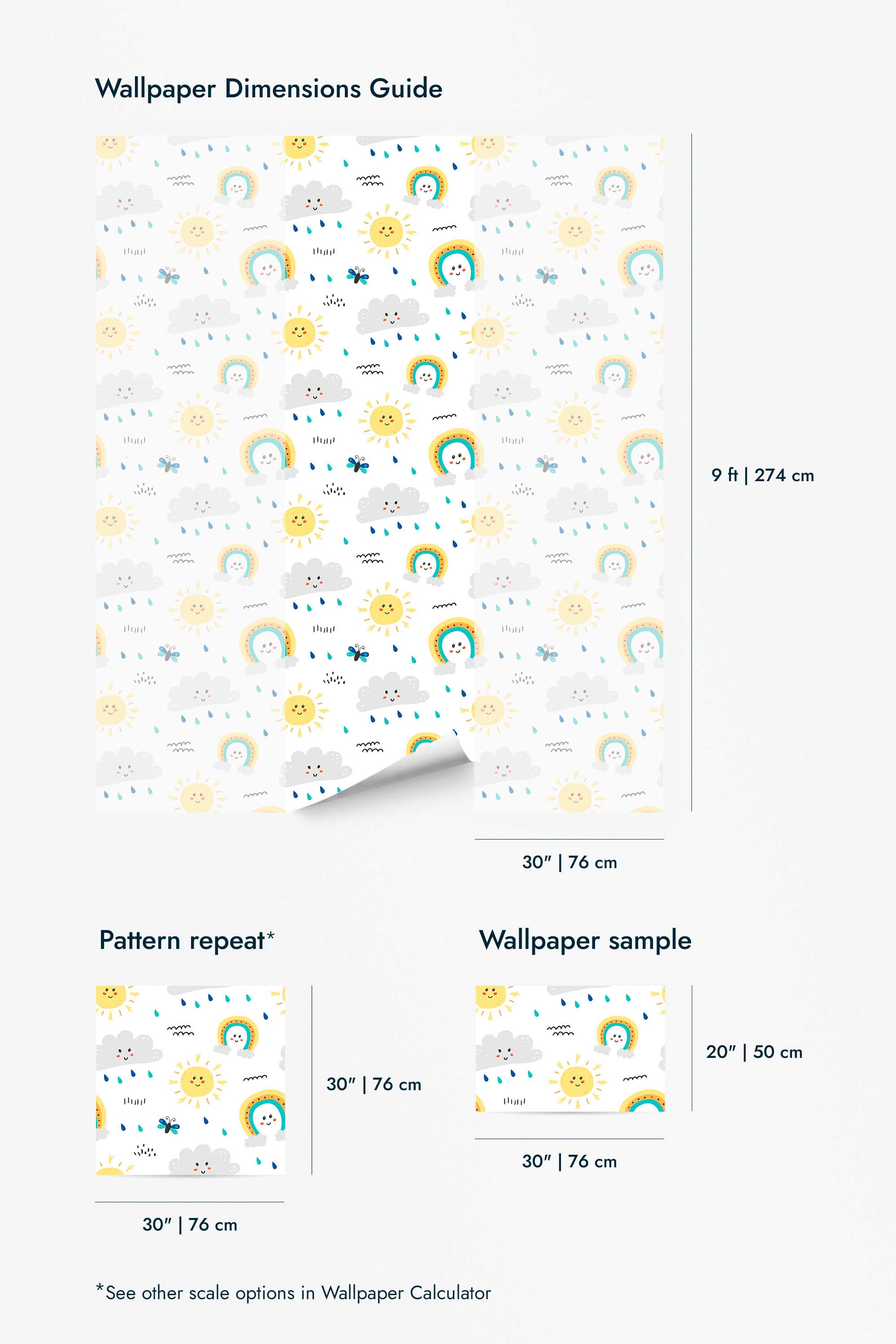 Rainbow nursery Wallpaper