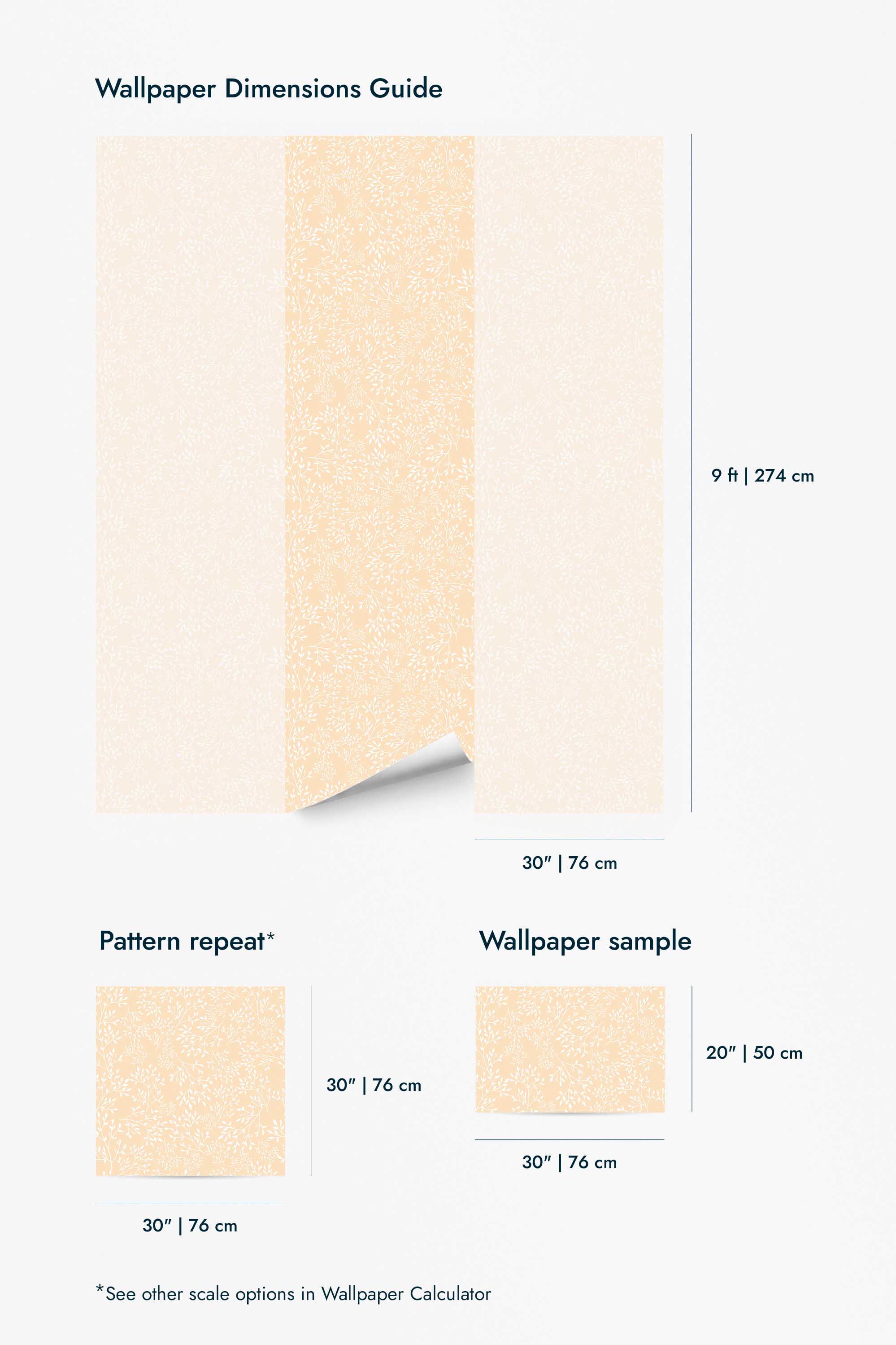 Seamless peach color leaf Wallpaper