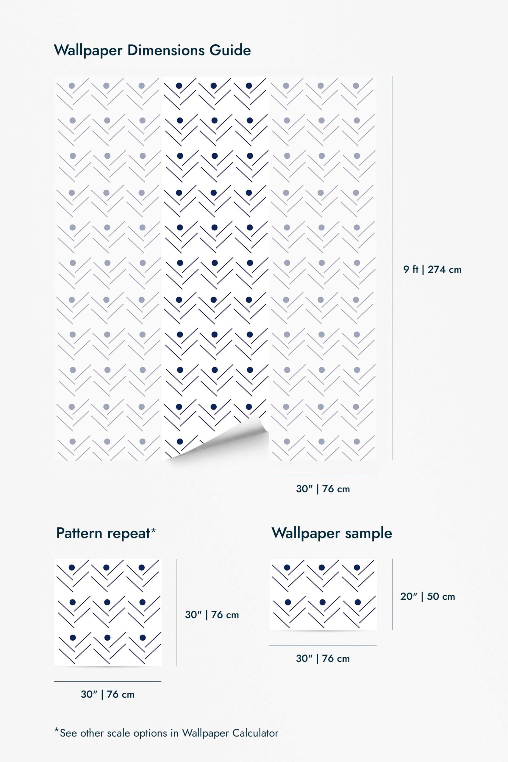 Navy blue herringbone Wallpaper