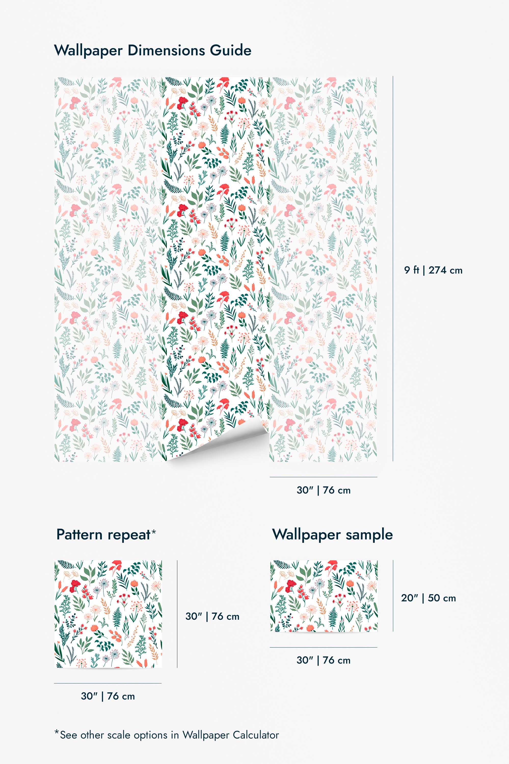 Scandinavian floral Wallpaper