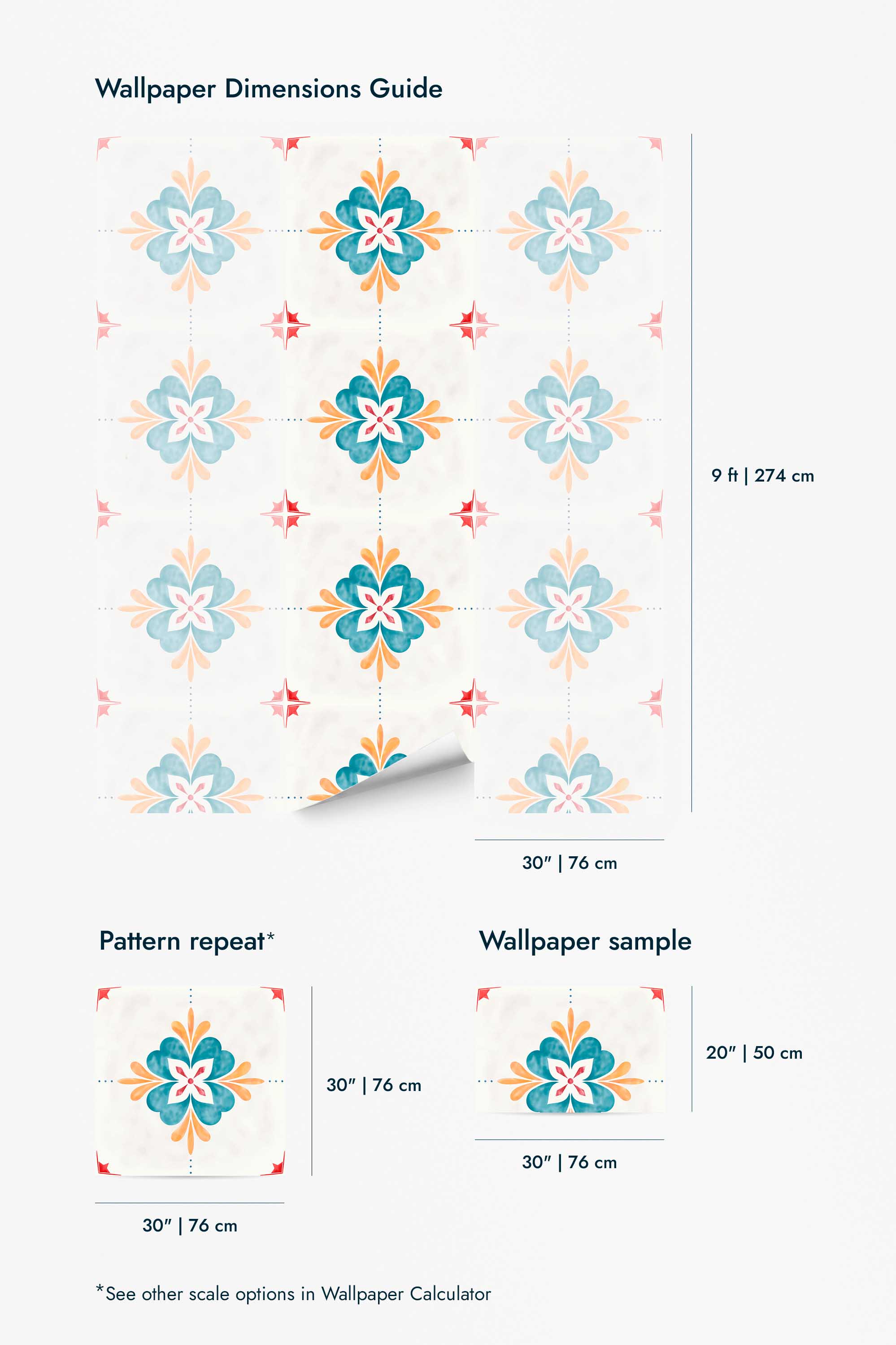 Large ornamental tile Wallpaper