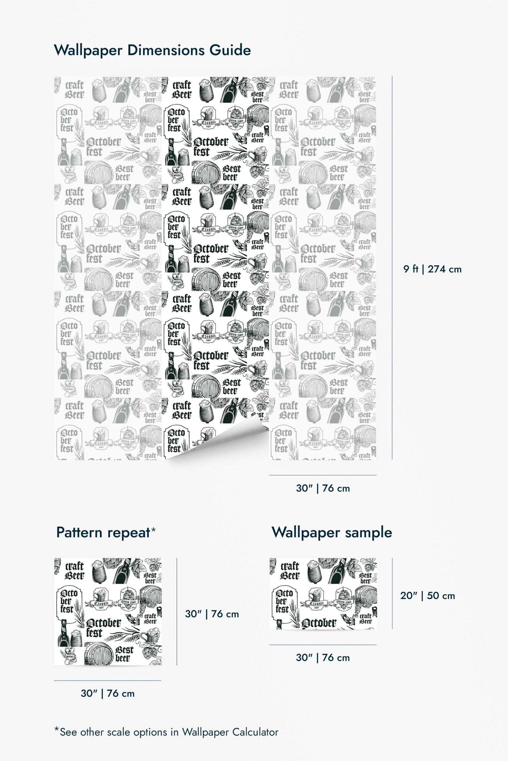 Monochrome Vintage bar Wallpaper