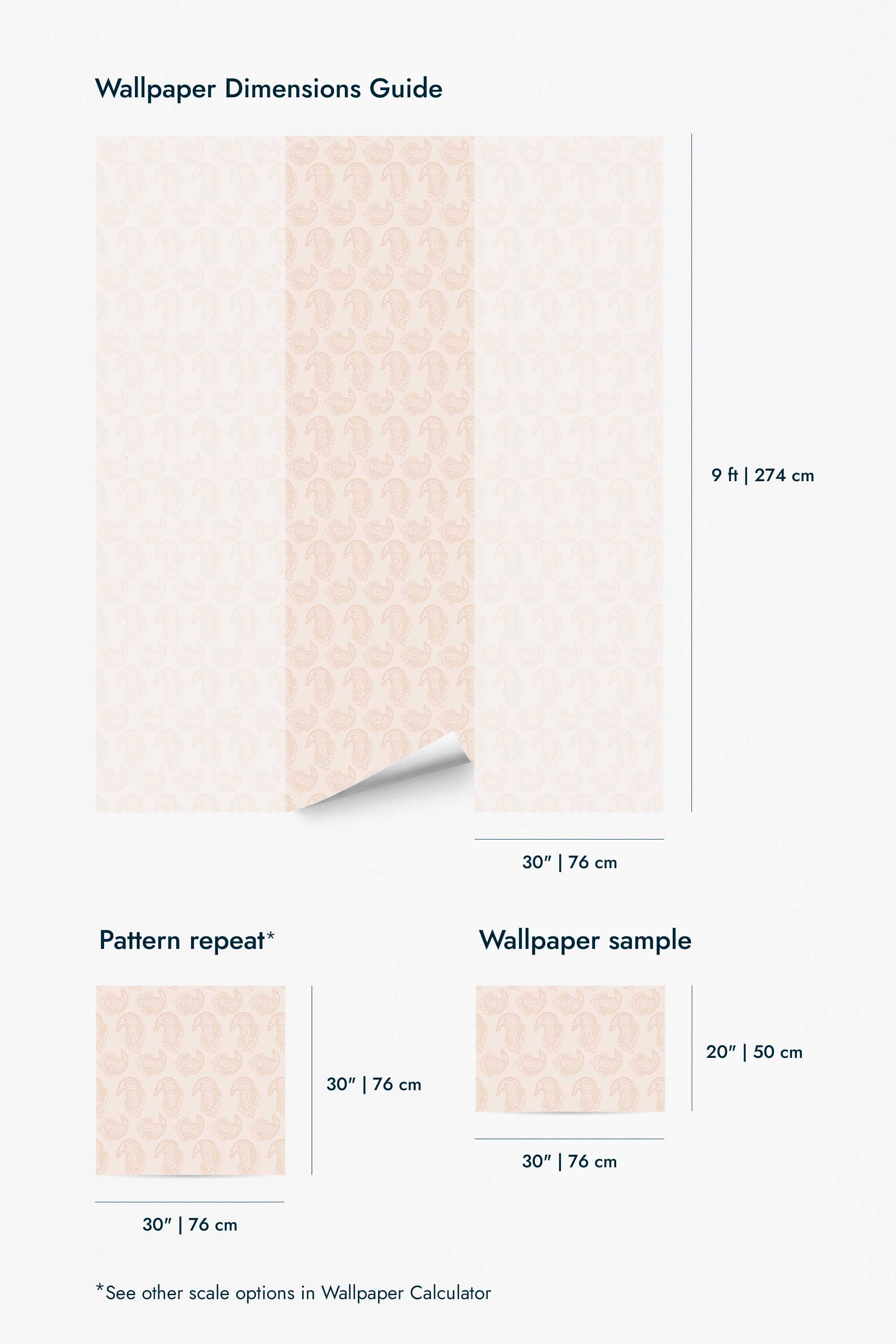 Elegant Beige Paisley Wallpaper