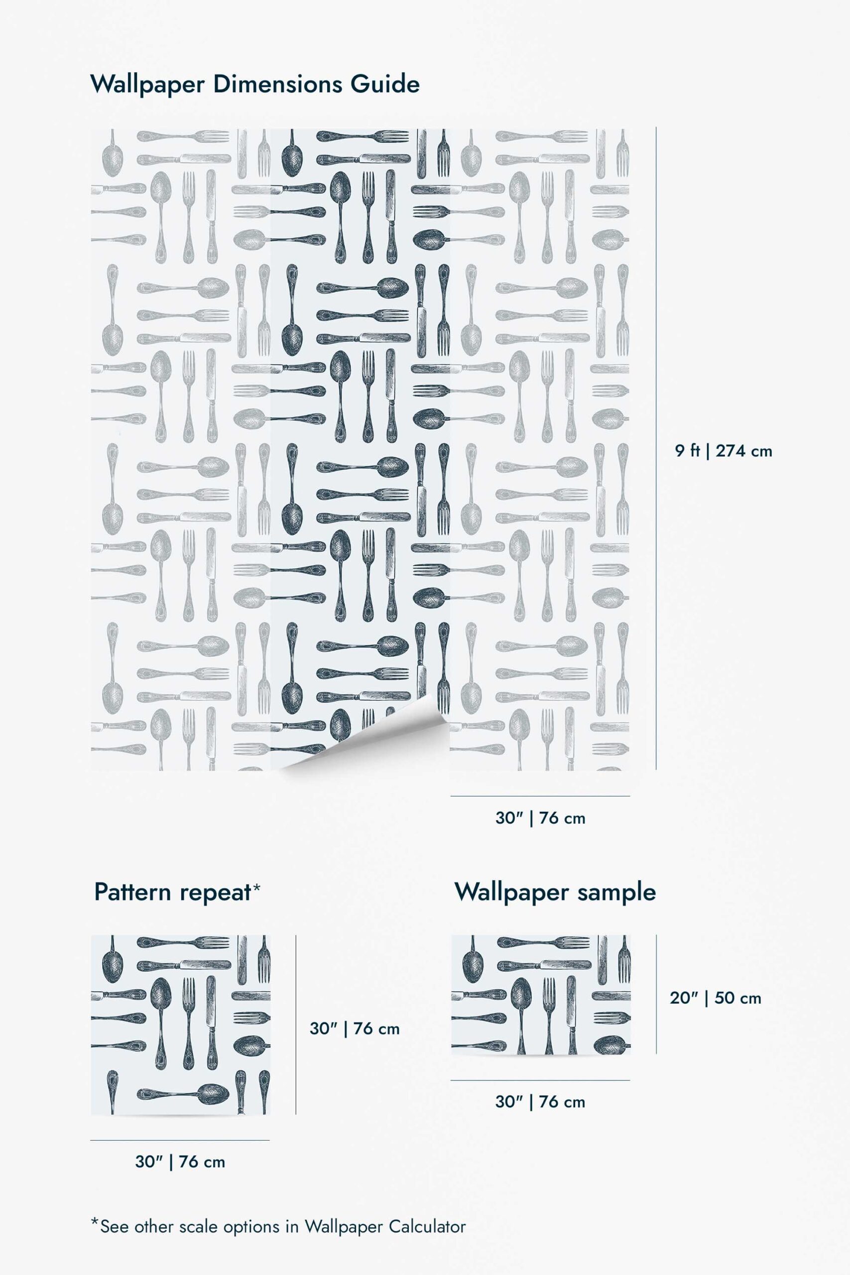 Black vintage cutlery Wallpaper