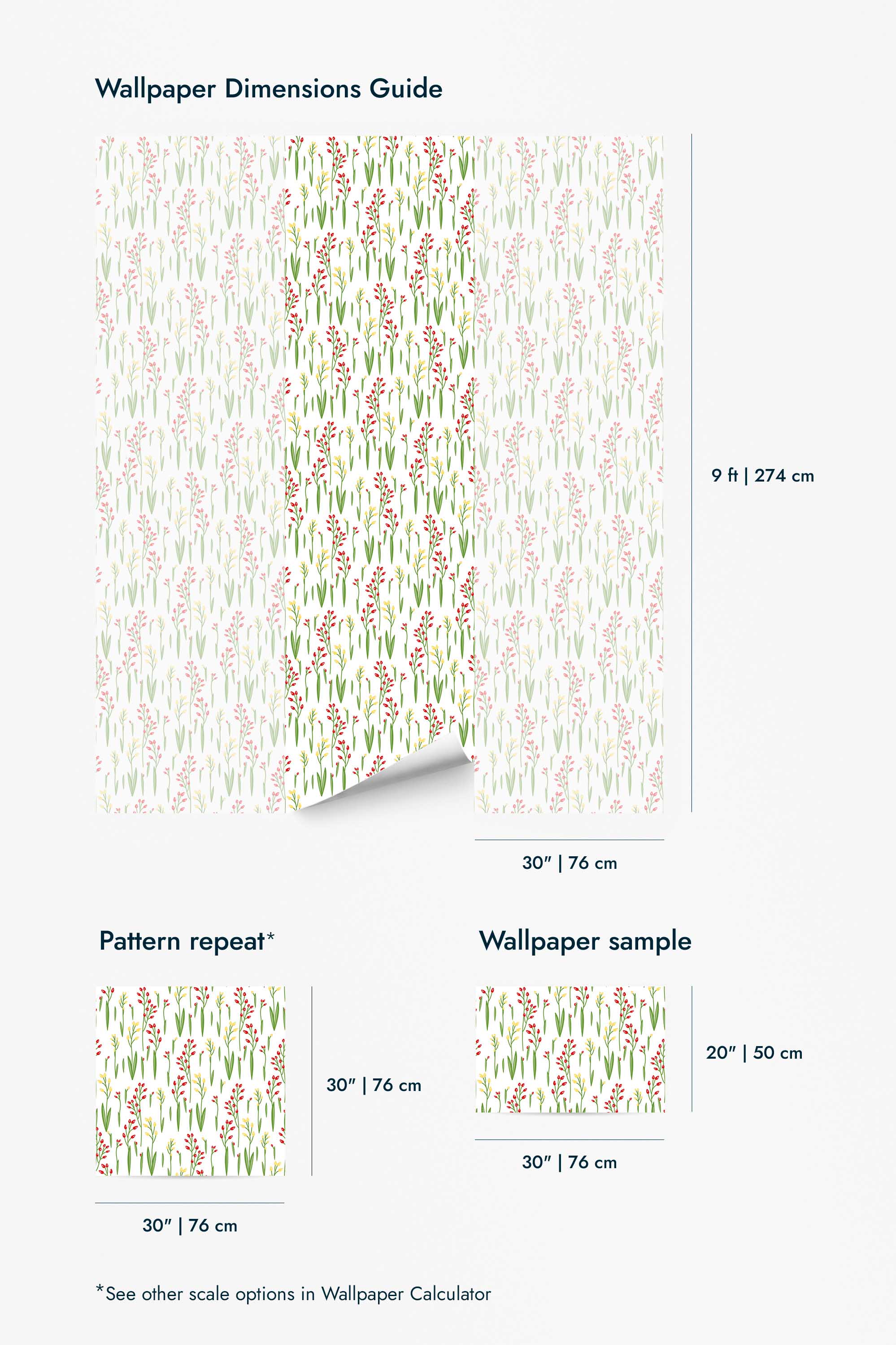 Multicolor floral pattern Wallpaper