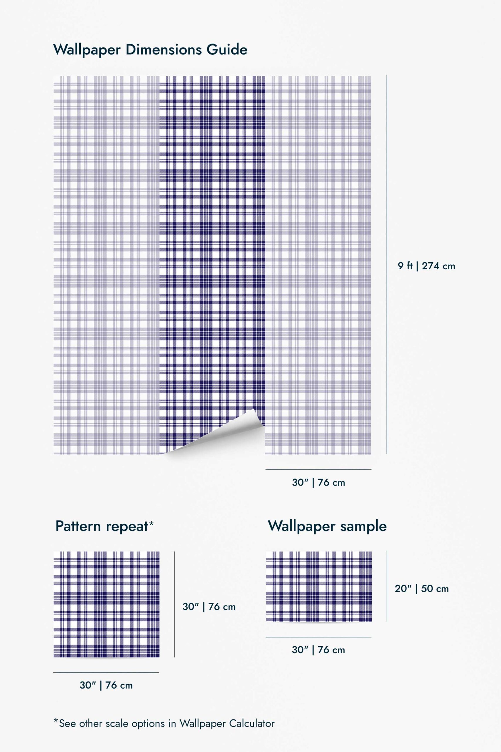 Navy blue plaid Wallpaper