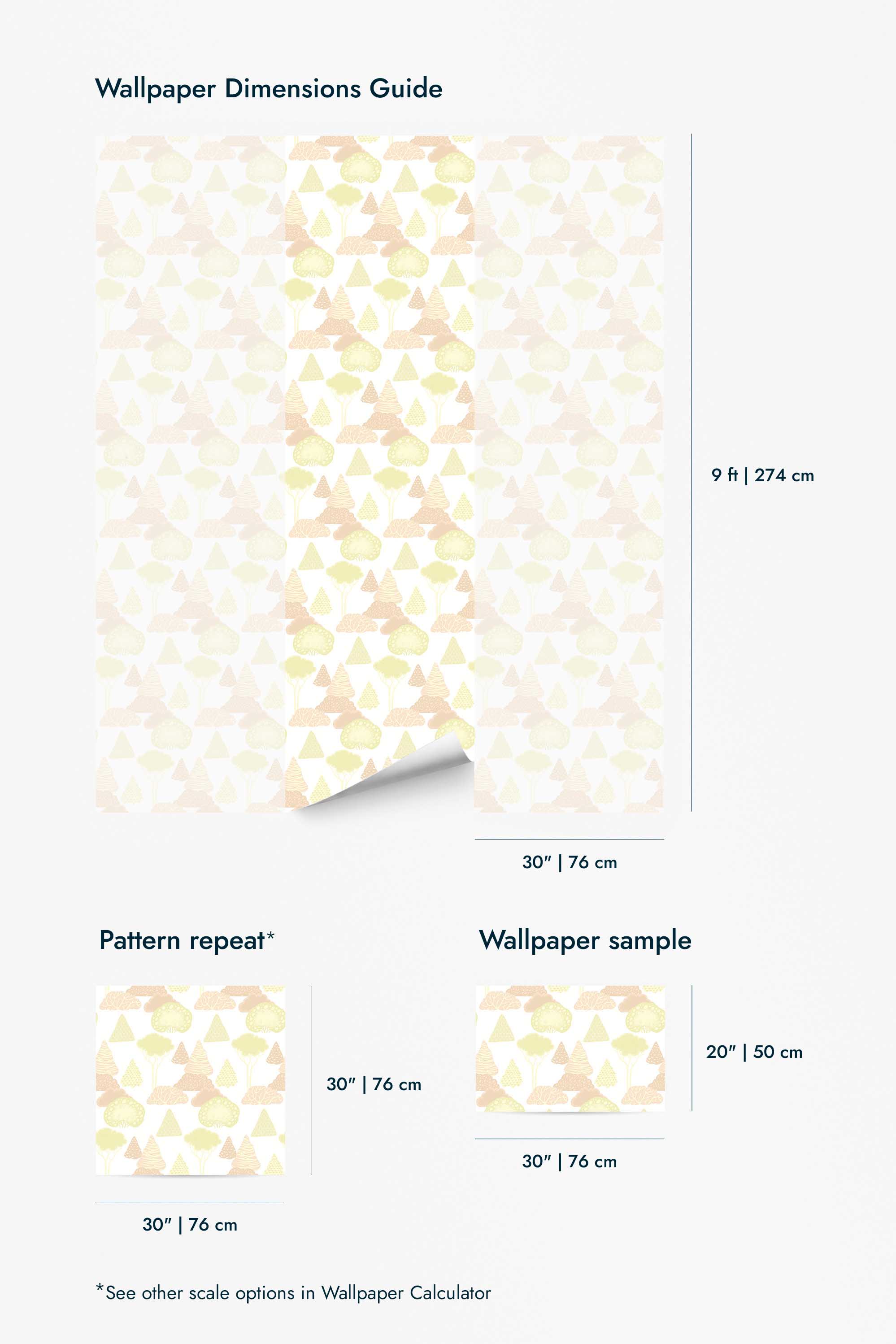 Light Forest in Beige Wallpaper