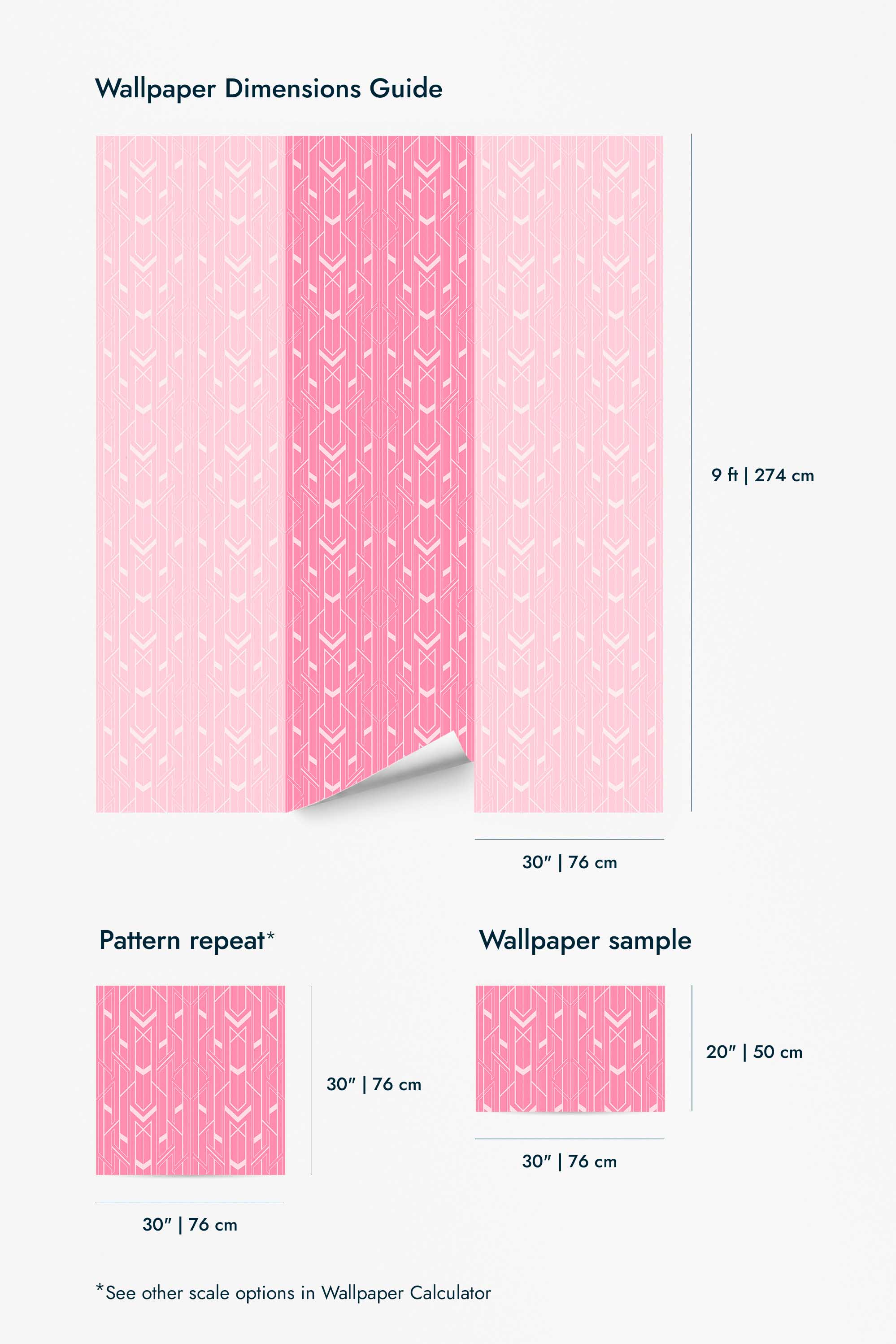 Radiant Pink Deco Wallpaper