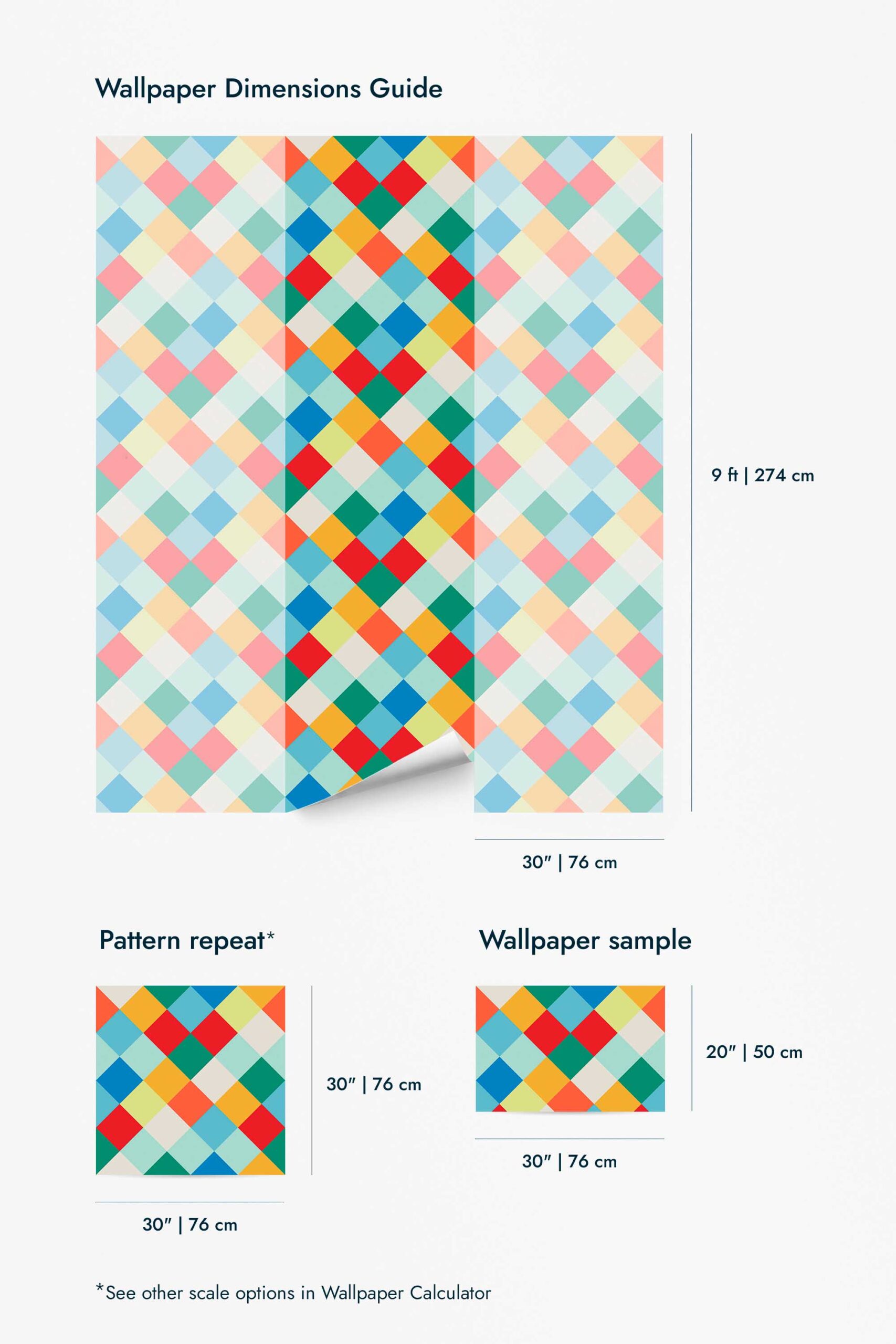 Colorful Harlequin Blend Wallpaper