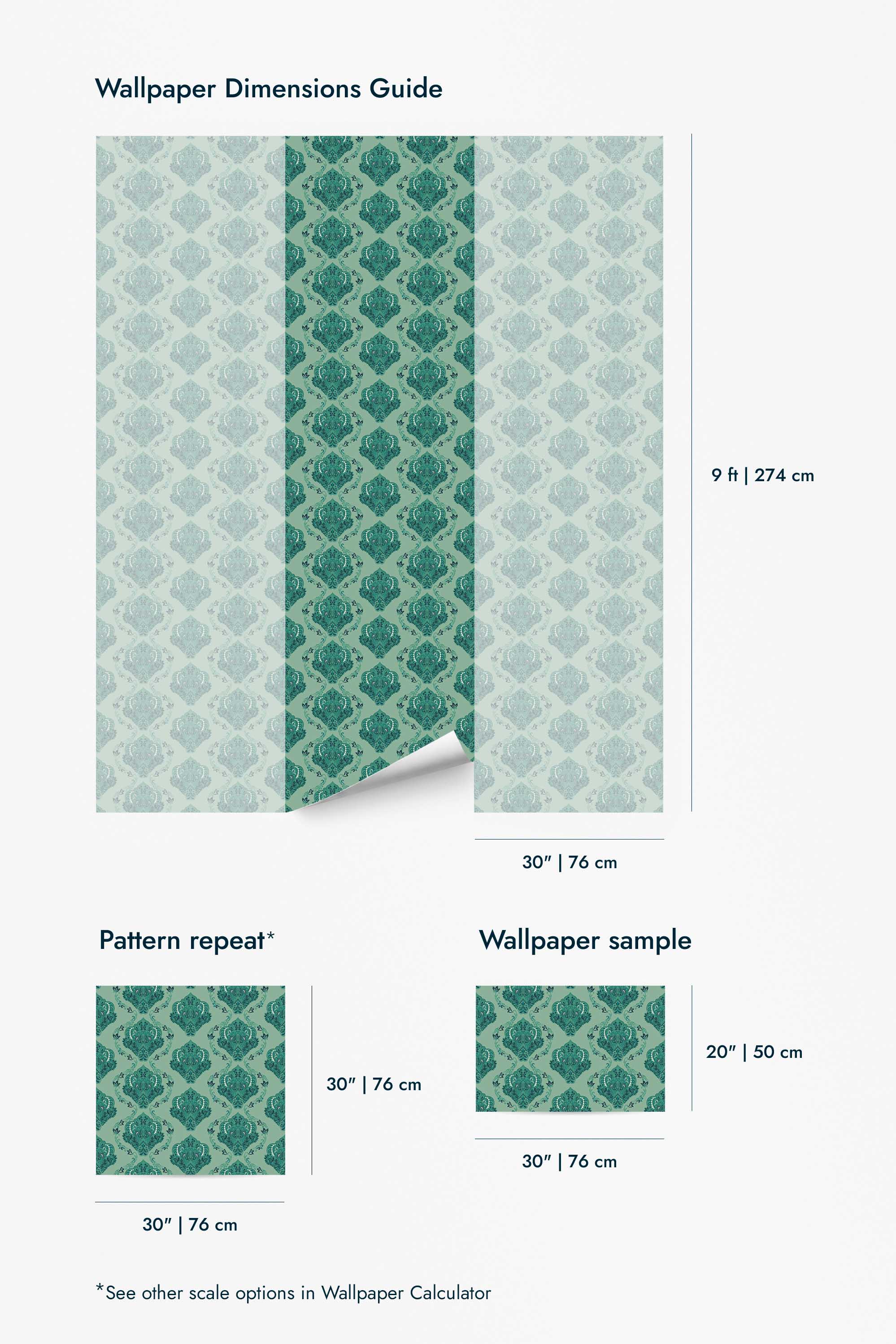 Sage Damask Wallpaper