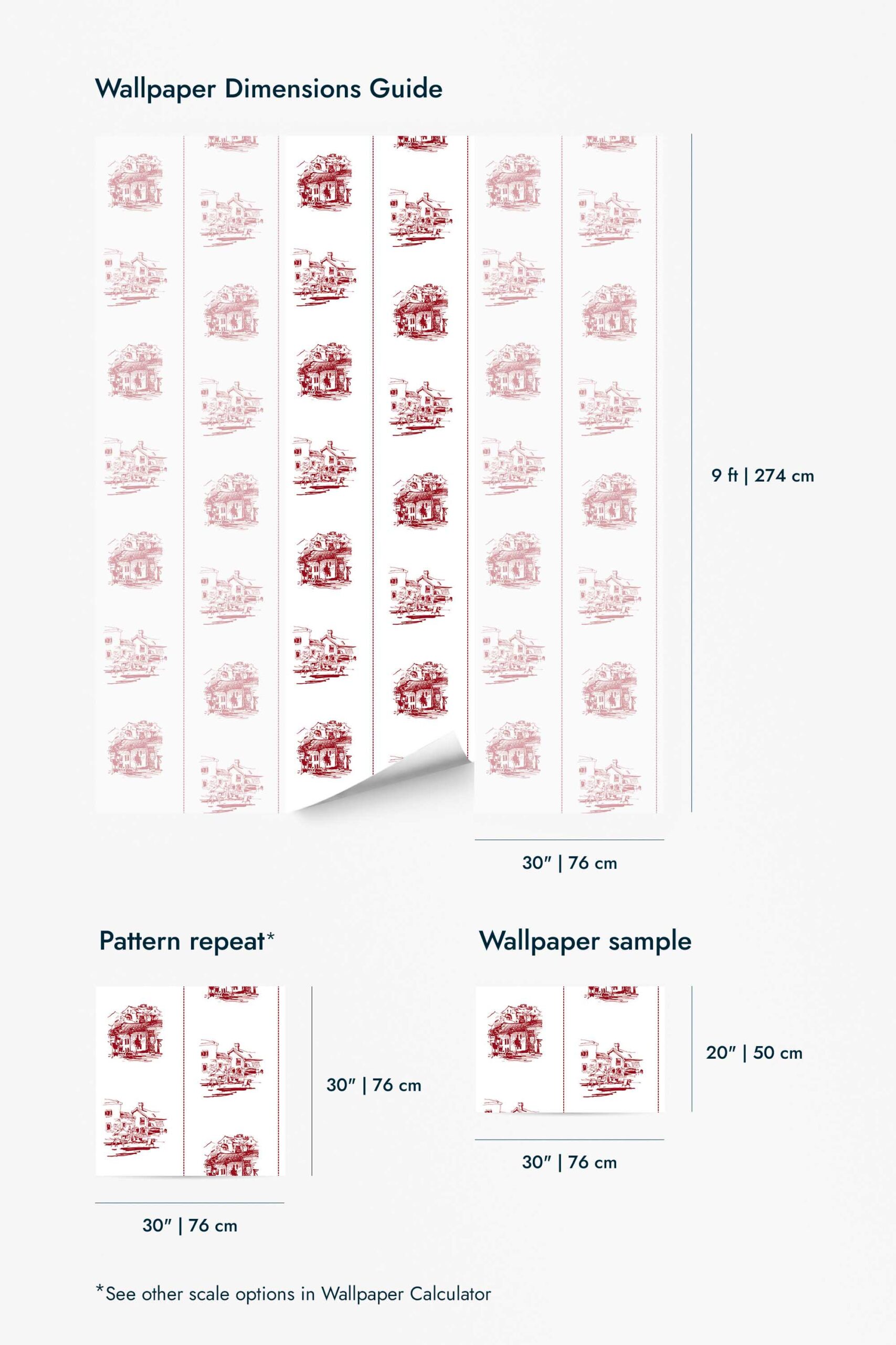 Vibrant Burgundy Scenery for Italian Restaurant Wallpaper