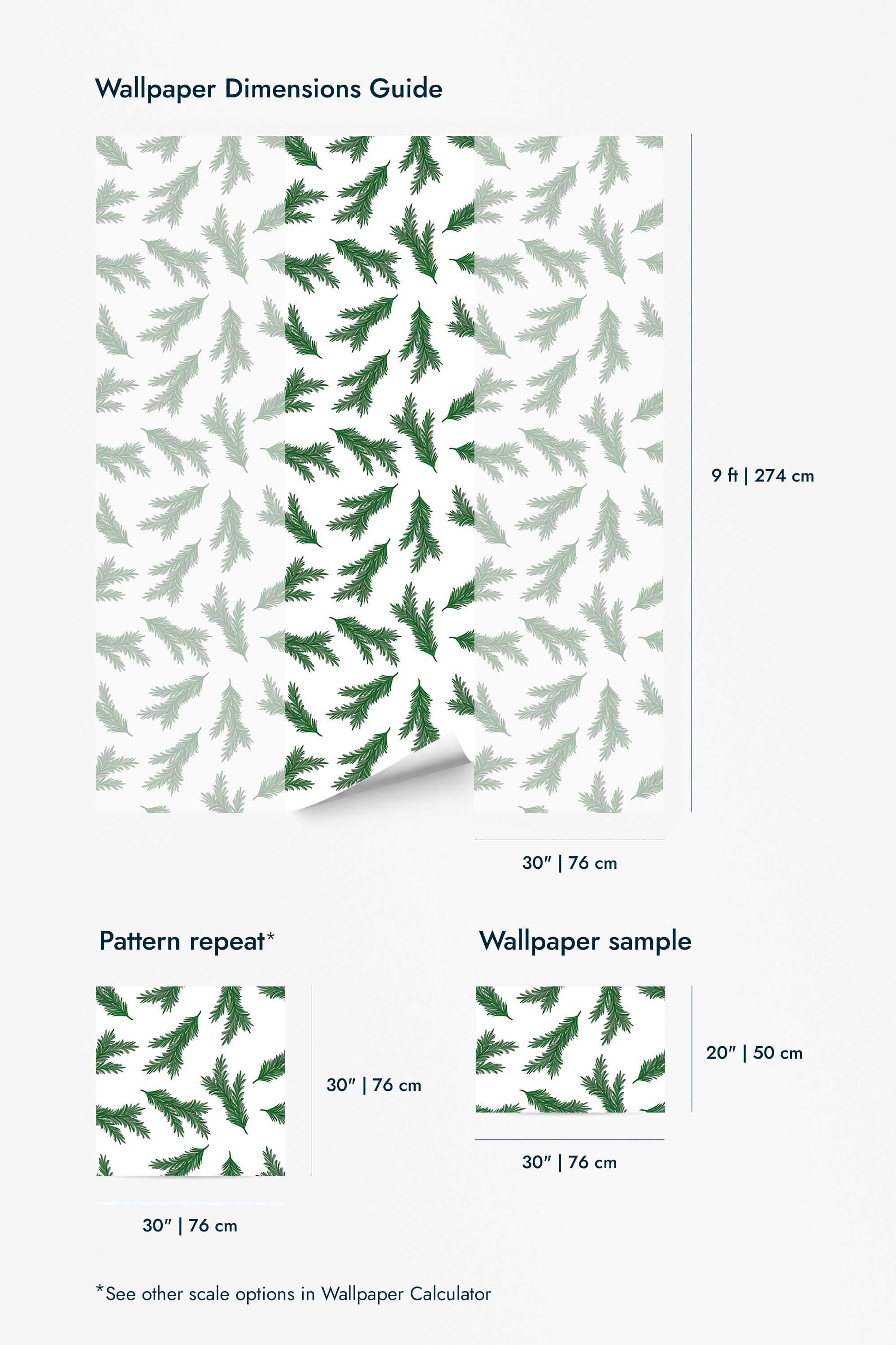 Green Majestic Pines Wallpaper