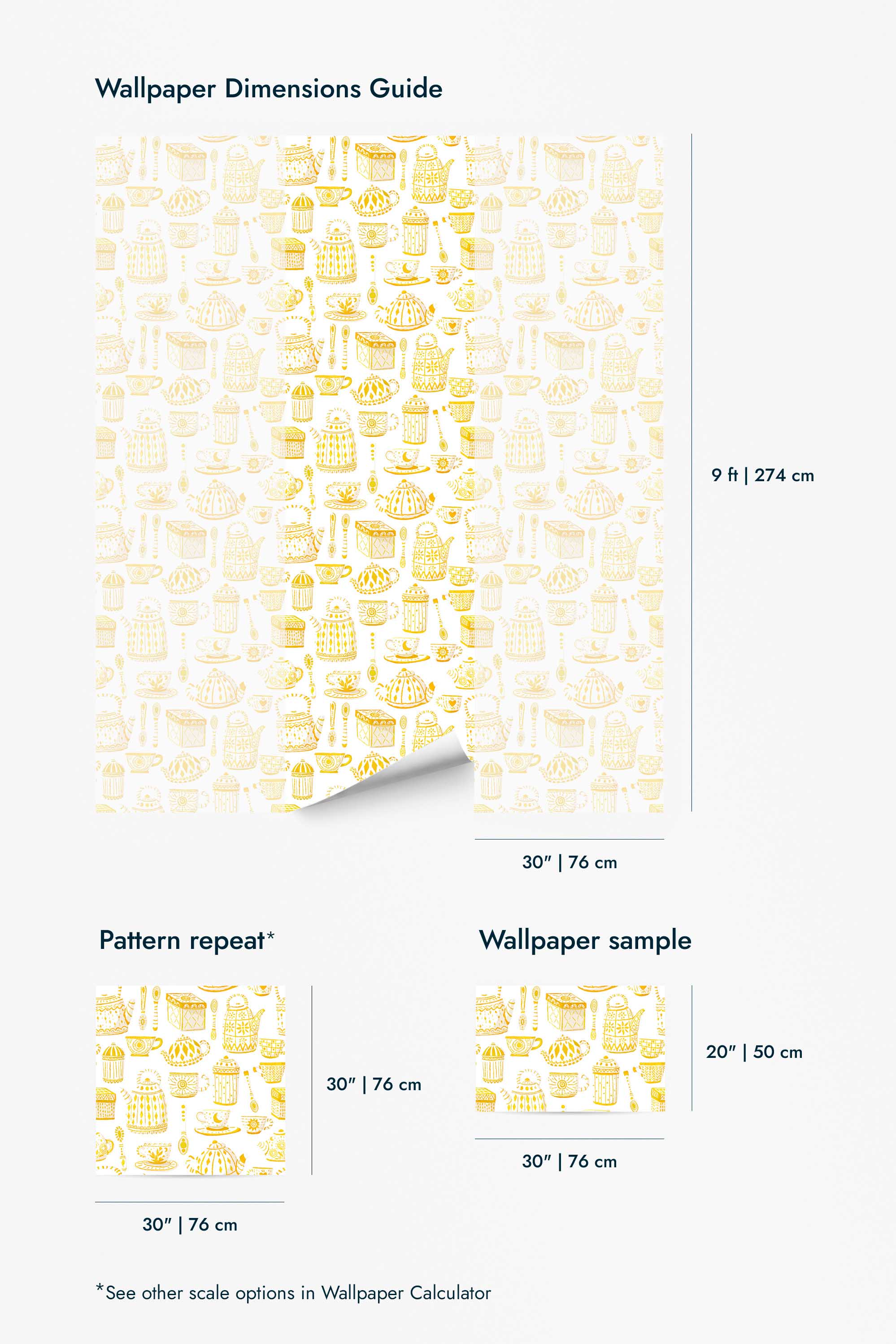 Yellow Tea Set Wallpaper