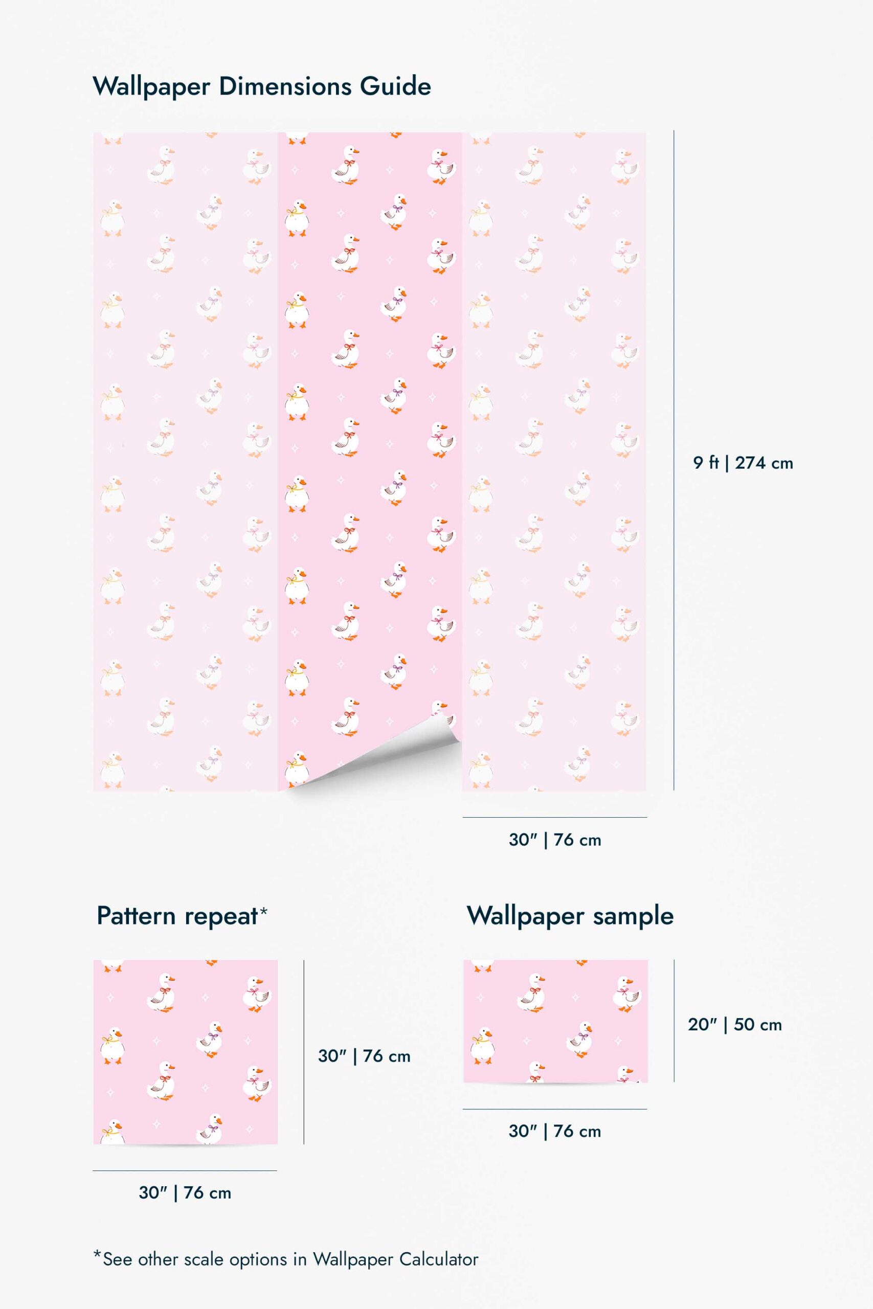 Pink Nursery Duck Wallpaper