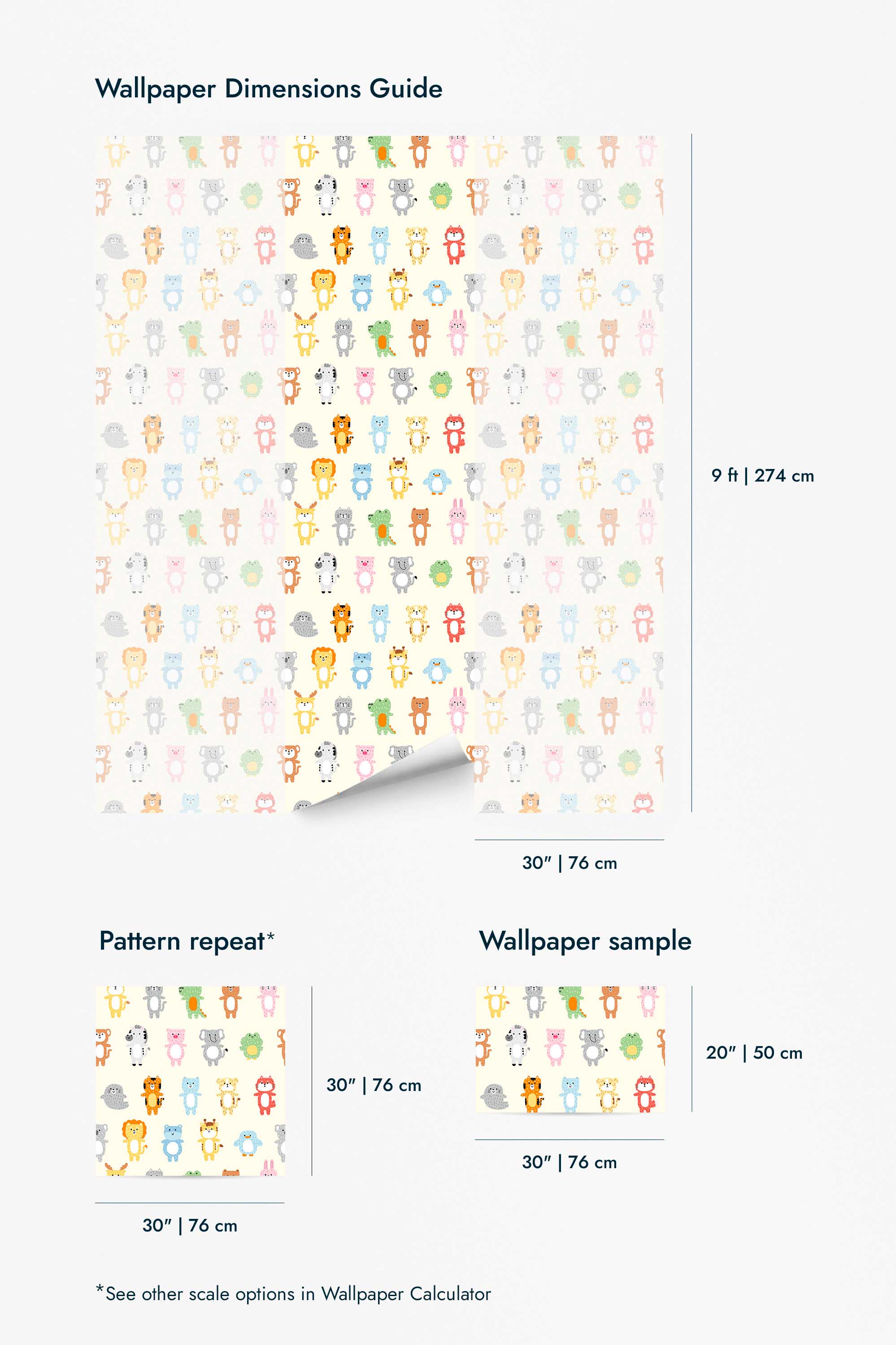 Safari Animals Nursery Wallpaper