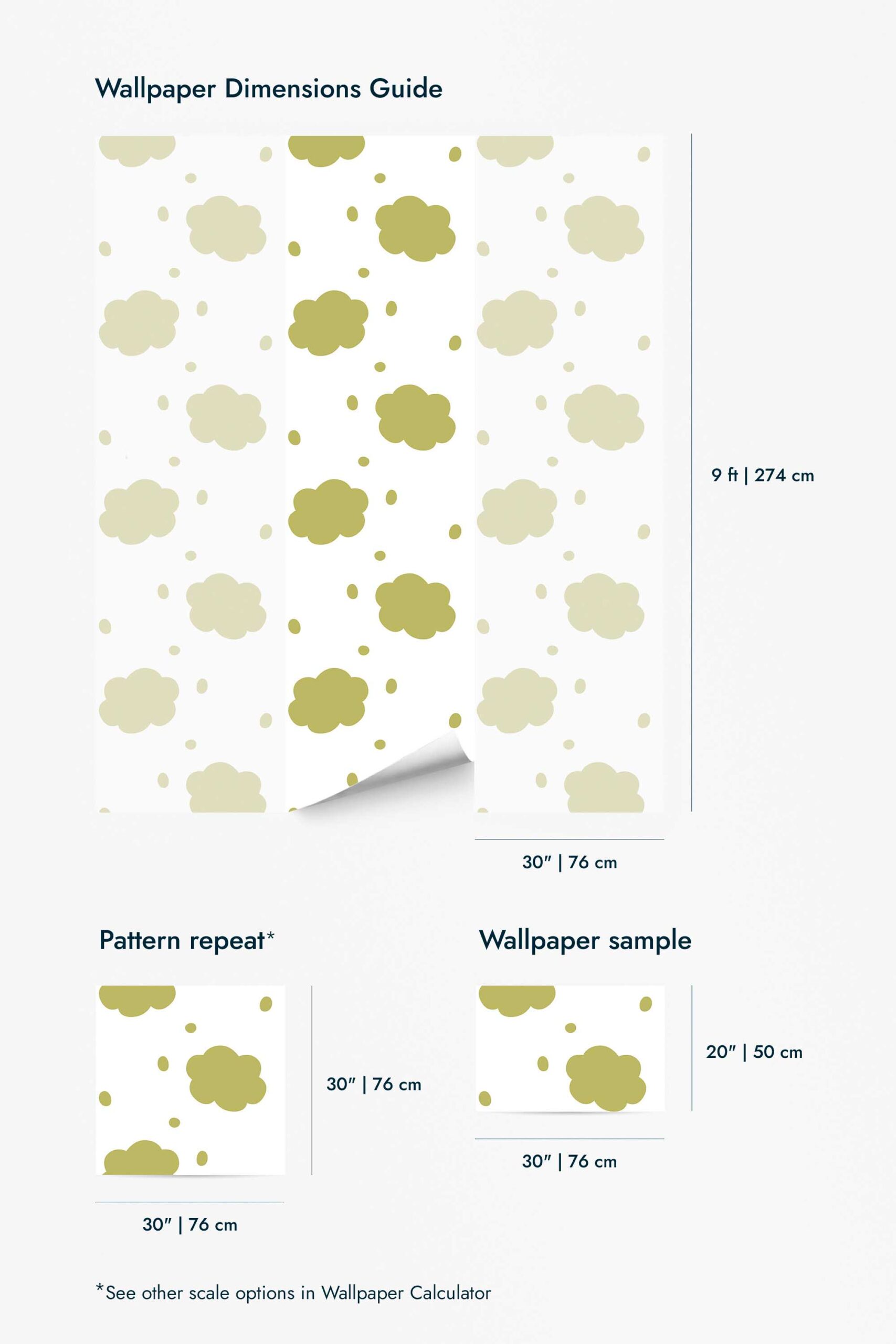 Neutral Nursery Cloud Wallpaper