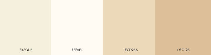 White, off-white, and soft cream color shades