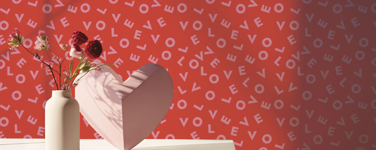 fancy walls valentines day pink and red peel and stick wallpaper