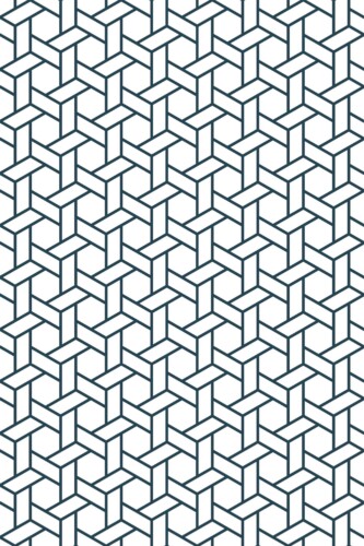 Fancy Walls self-adhesive wallpaper featuring bright gray interlocking geometric pattern.