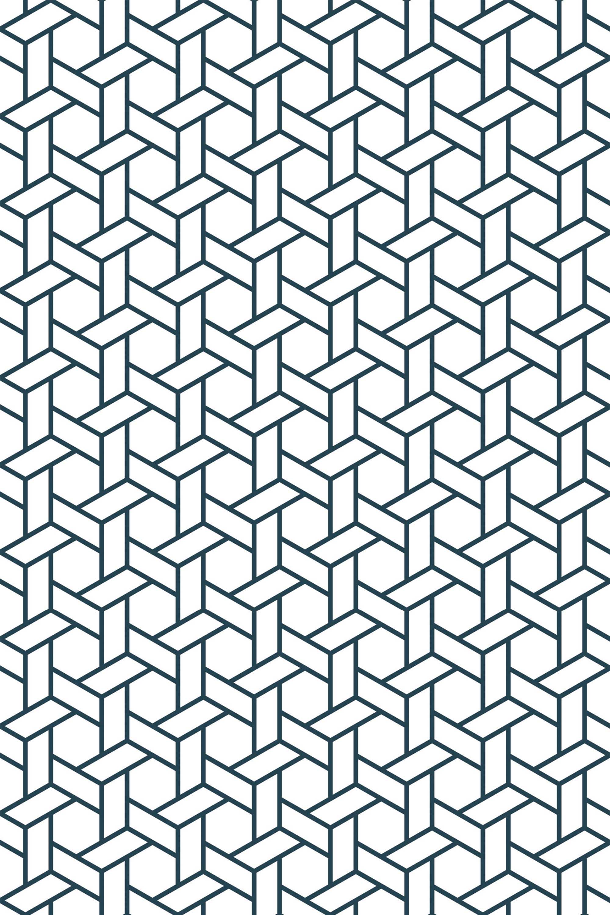 Fancy Walls self-adhesive wallpaper featuring bright gray interlocking geometric pattern.