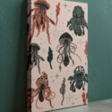Boho Jellyfish canvas print with flowing medusa forms, subtle star details, and organic shapes, adding calm movement to eclectic home décor