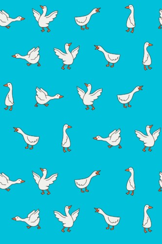 Fancy Walls self-adhesive wallpaper featuring uplifting blue geese in motion pattern