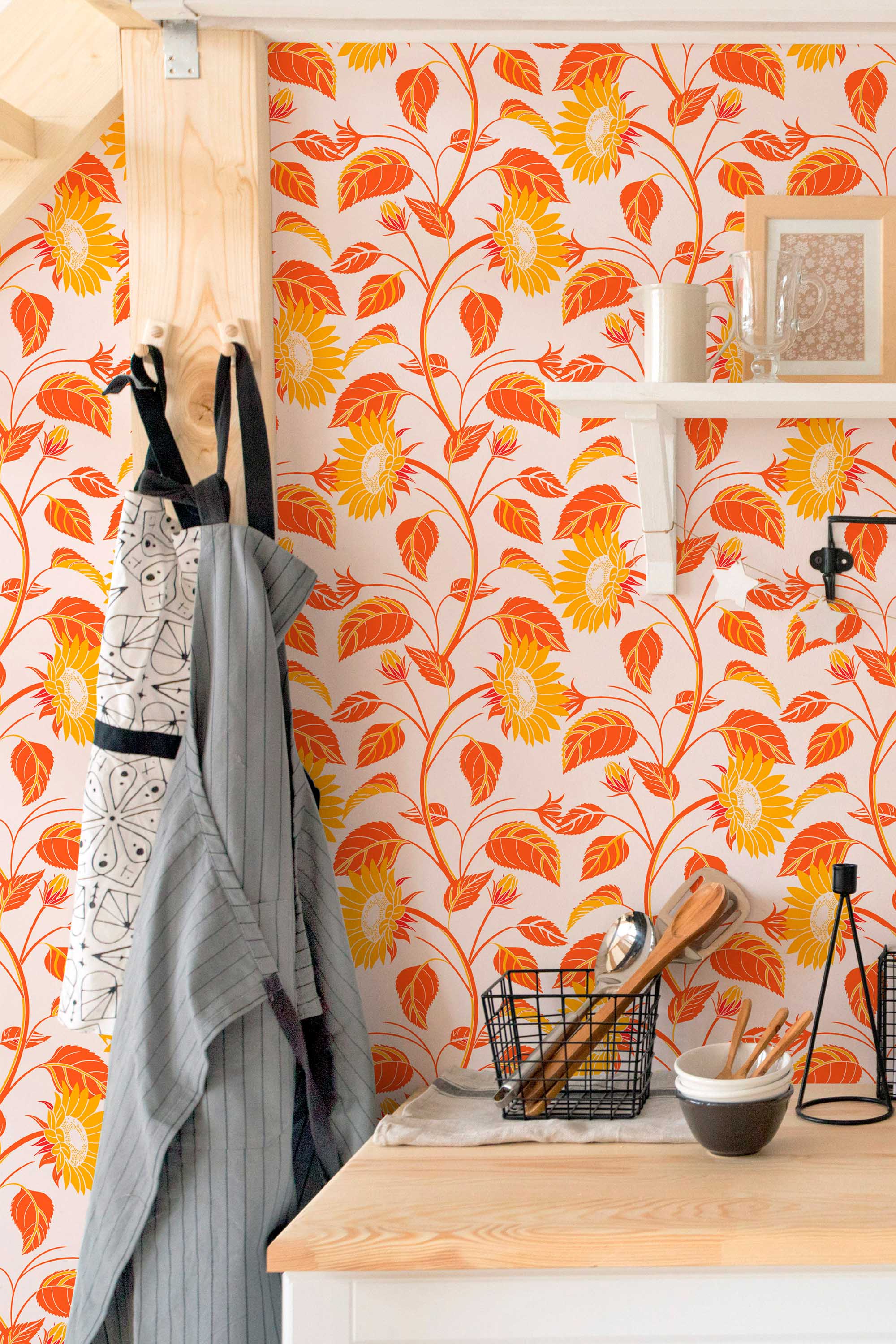 Red Sunflowers Wallpaper