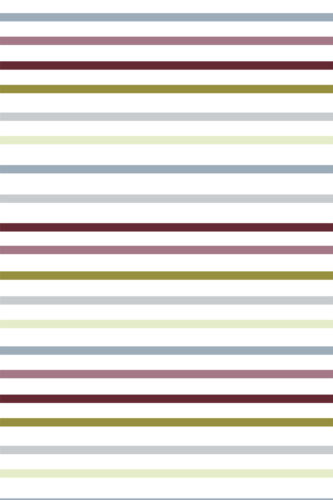Fine Colorful Stripe removable wallpaper with wide horizontal bands in blue, maroon, olive, gray, and pale green on white.