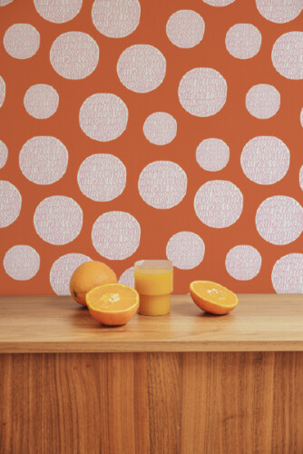 Fancy Walls Pink Orange Polka Dot Peel and Stick Wallpaper collection May 2026