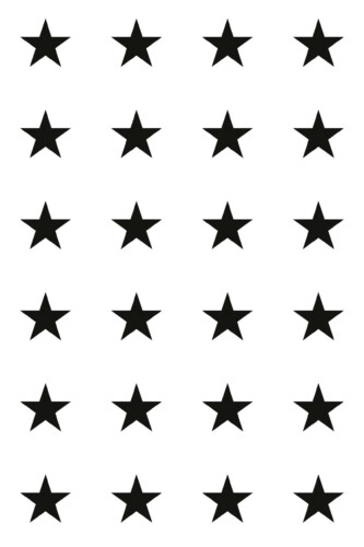 Fancy Walls self-adhesive wallpaper featuring black and white star pattern in a clean minimalist style