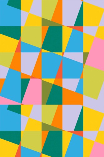 Fancy Walls wallpaper for walls with vibrant abstract shapes for trendy teen interiors