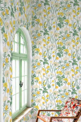 cottagecore wallpaper green and white peel and stick wallpaper