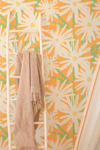 yellow floral peel and stick wallpaper fancy walls