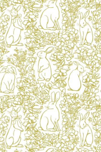 Removable wallpaper by Fancy Walls with olive woodland animal pattern for cozy kids rooms