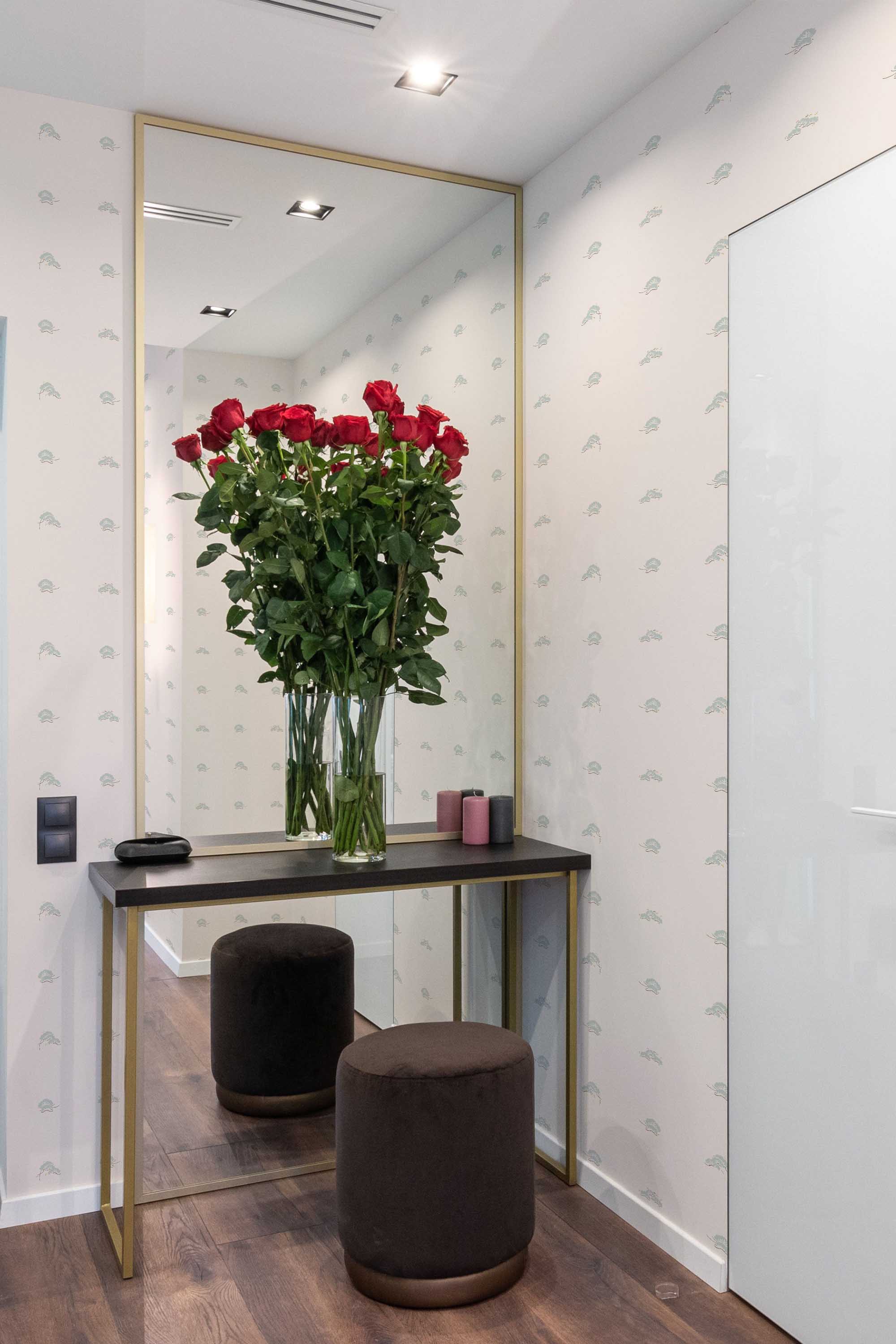 Calm Japandi by Fancy Walls peel and stick wallpaper in soft beige with tiny Japanese motifs for serene bedrooms