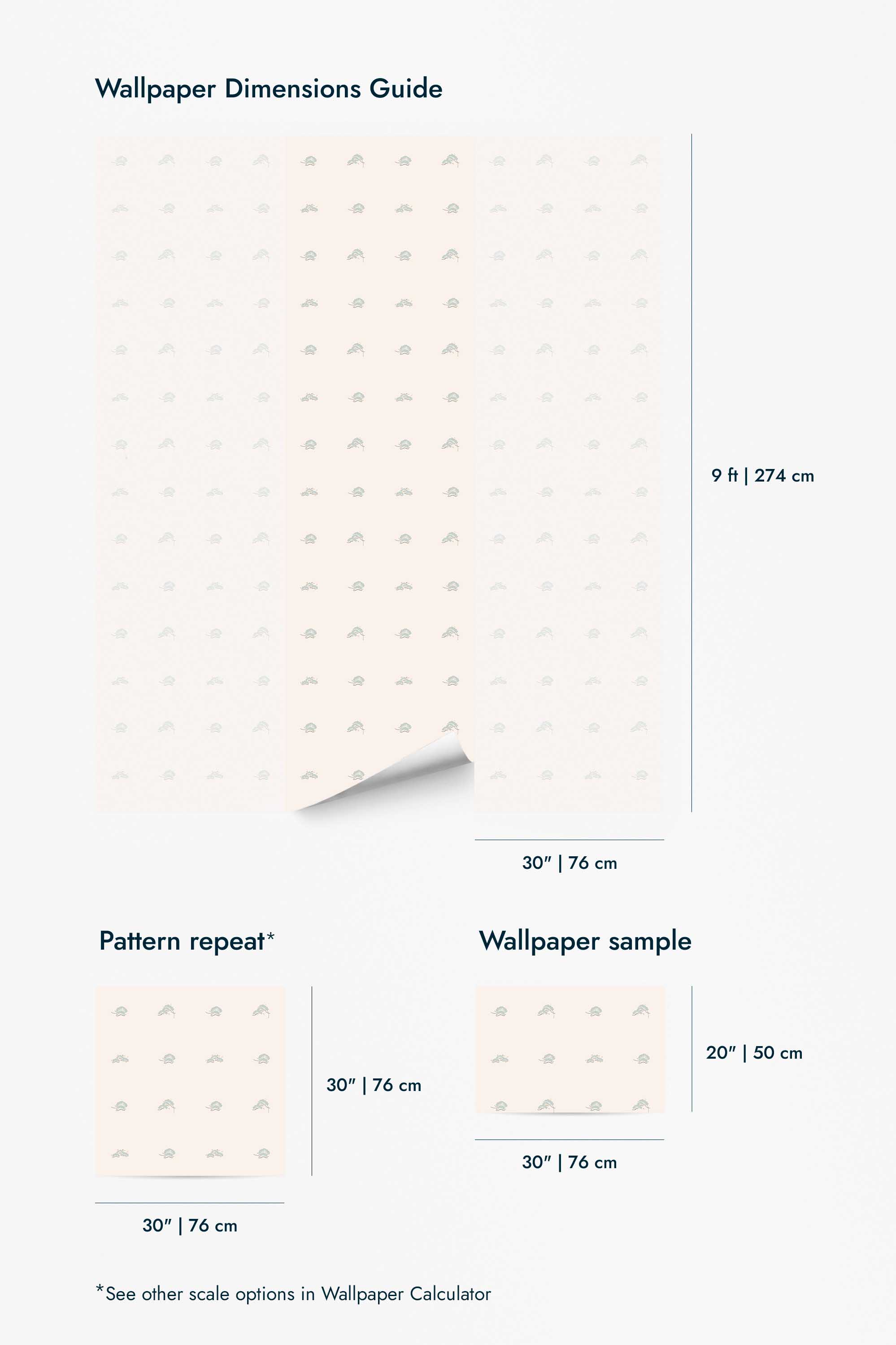 Removable wallpaper by Fancy Walls with scattered Japanese style motifs on neutral beige base