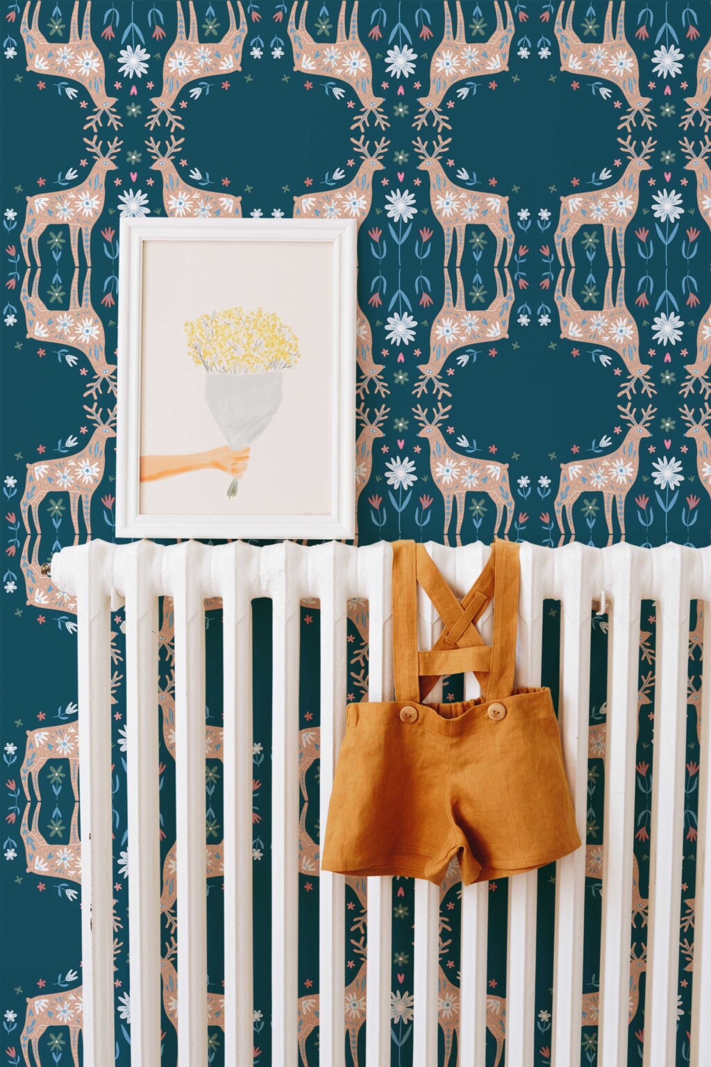 Woodland Deer Peel and Stick Wallpaper or Non-Pasted