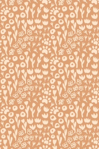 Fancy Walls wallpaper for walls with soft botanical meadow in earthy brown tones