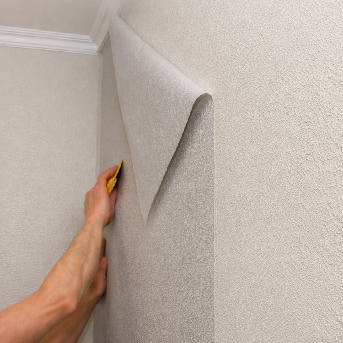 Wallpaper over textured walls