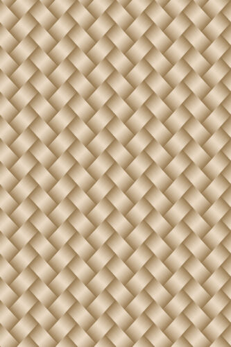 Beige Art Deco Braided Look removable wallpaper with a woven basketweave pattern in warm beige tones and soft shadowed depth.
