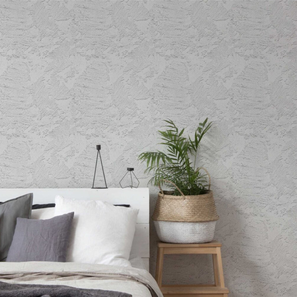 Gray Faux Textured Wallpaper