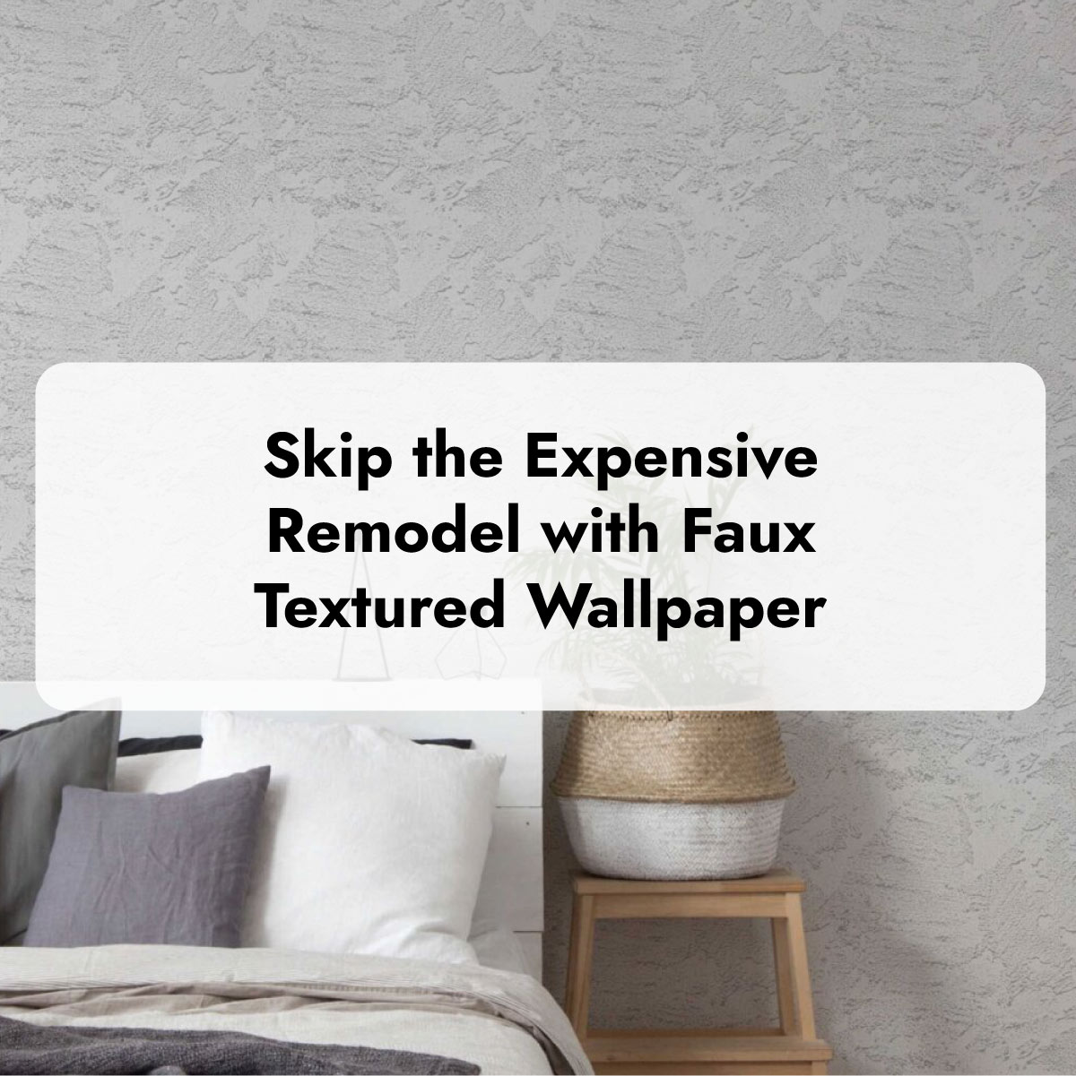 Concrete Faux Textured Wallpaper