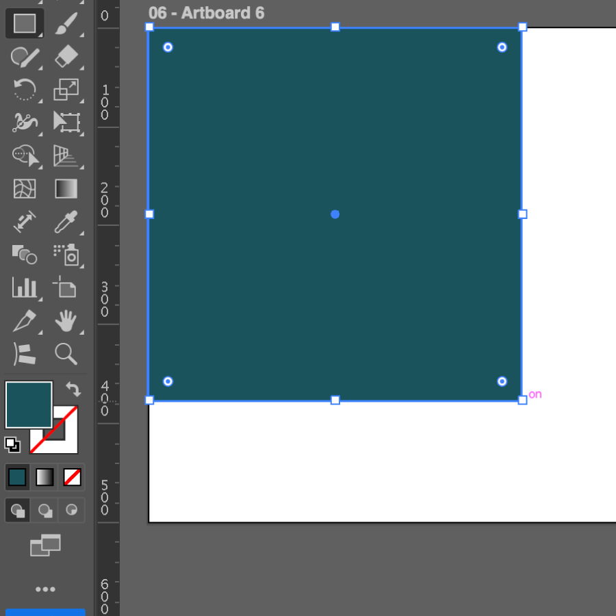 Create a rectangle before placing the new pattern