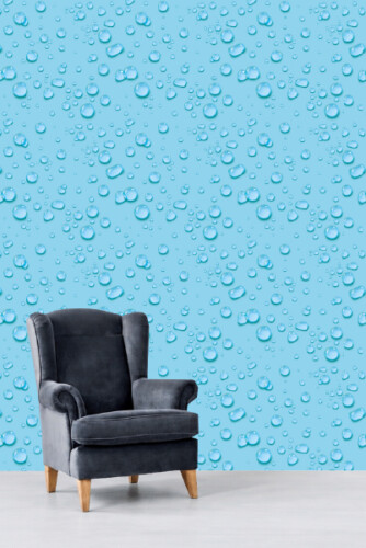 Peel and Stick Wallpaper with water droplets pattern by Fancy Walls