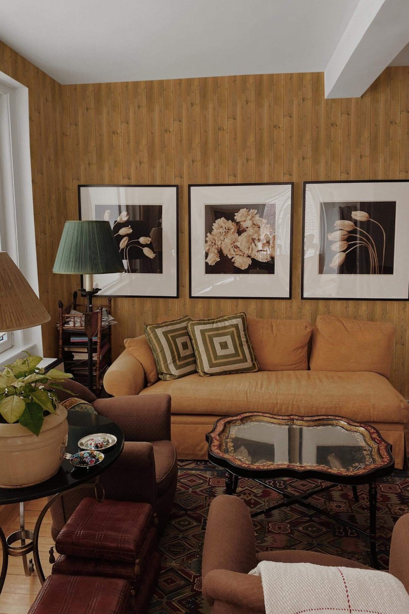 Faux Wood Panel Wallpaper