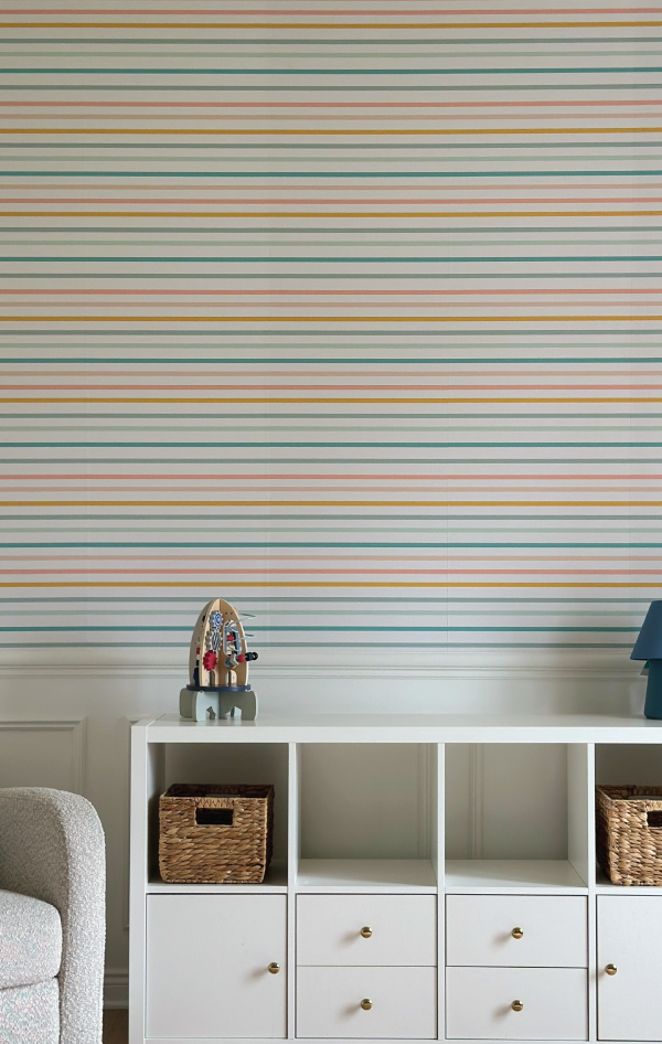Fancy walls striped wallpaper by client