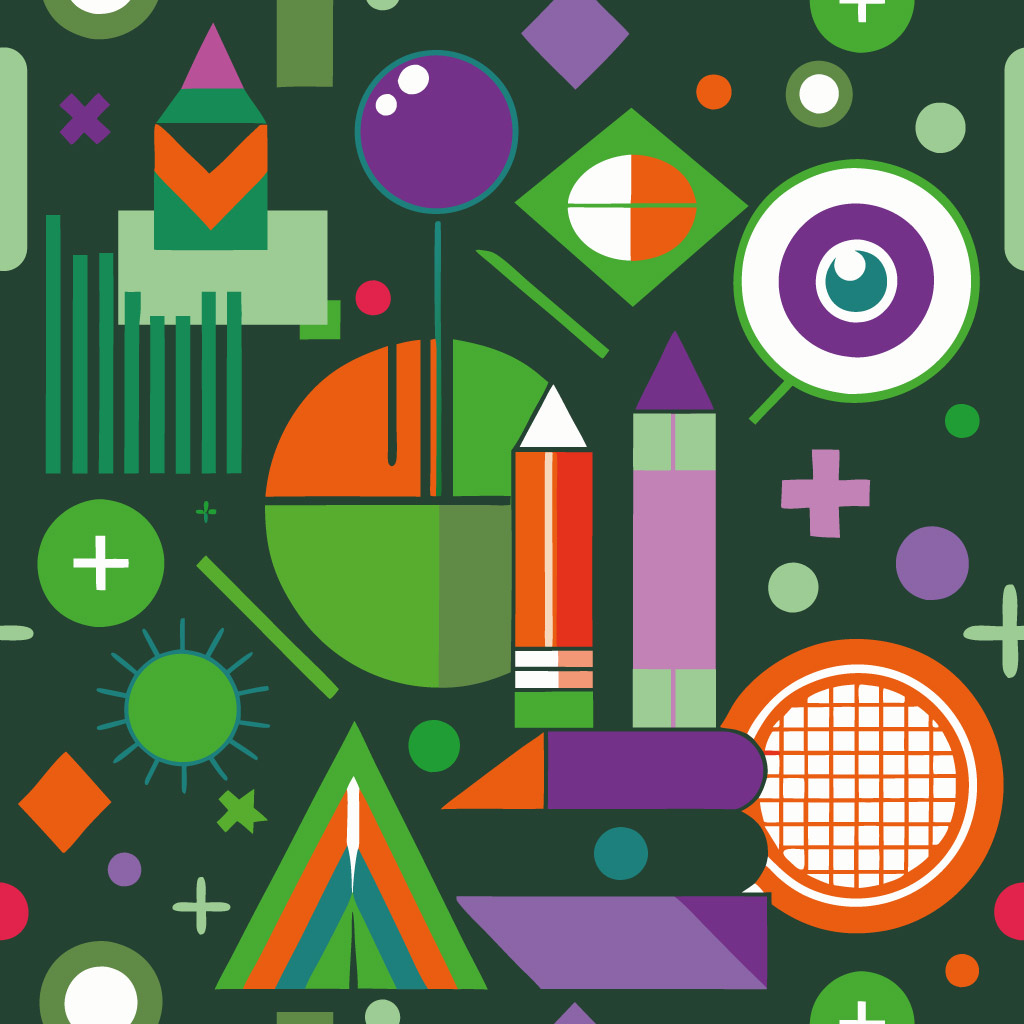 wallpaper pattern with math elements