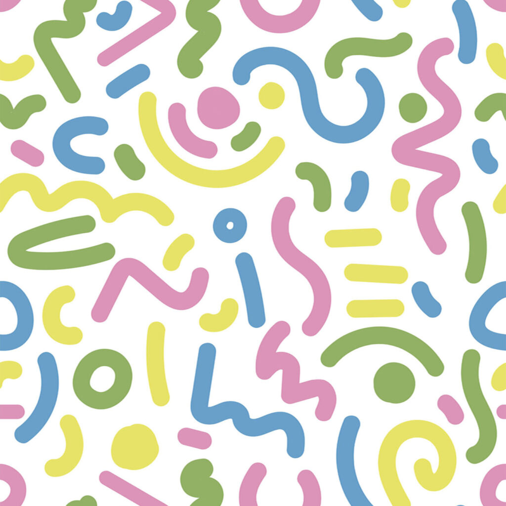 A colorful wavy line wallpaper pattern